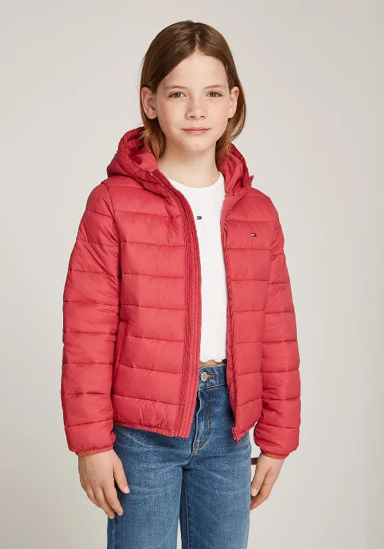 Tommy Hilfiger Girls Lightweight Hooded Jacket, Heritage Pink