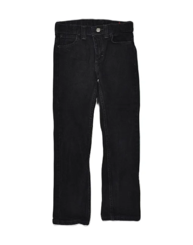 WRANGLER Boys Straight Jeans 9-10 Years W24 L23  Black Cotton